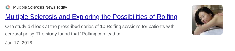 Rolfing news